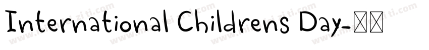 International Childrens Day字体转换
